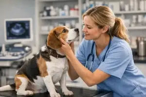 Dierenarts onderzoekt een hond in een moderne praktijk in Barneveld