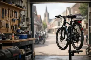 Realistische fietsenmakerwerkplaats in Barneveld