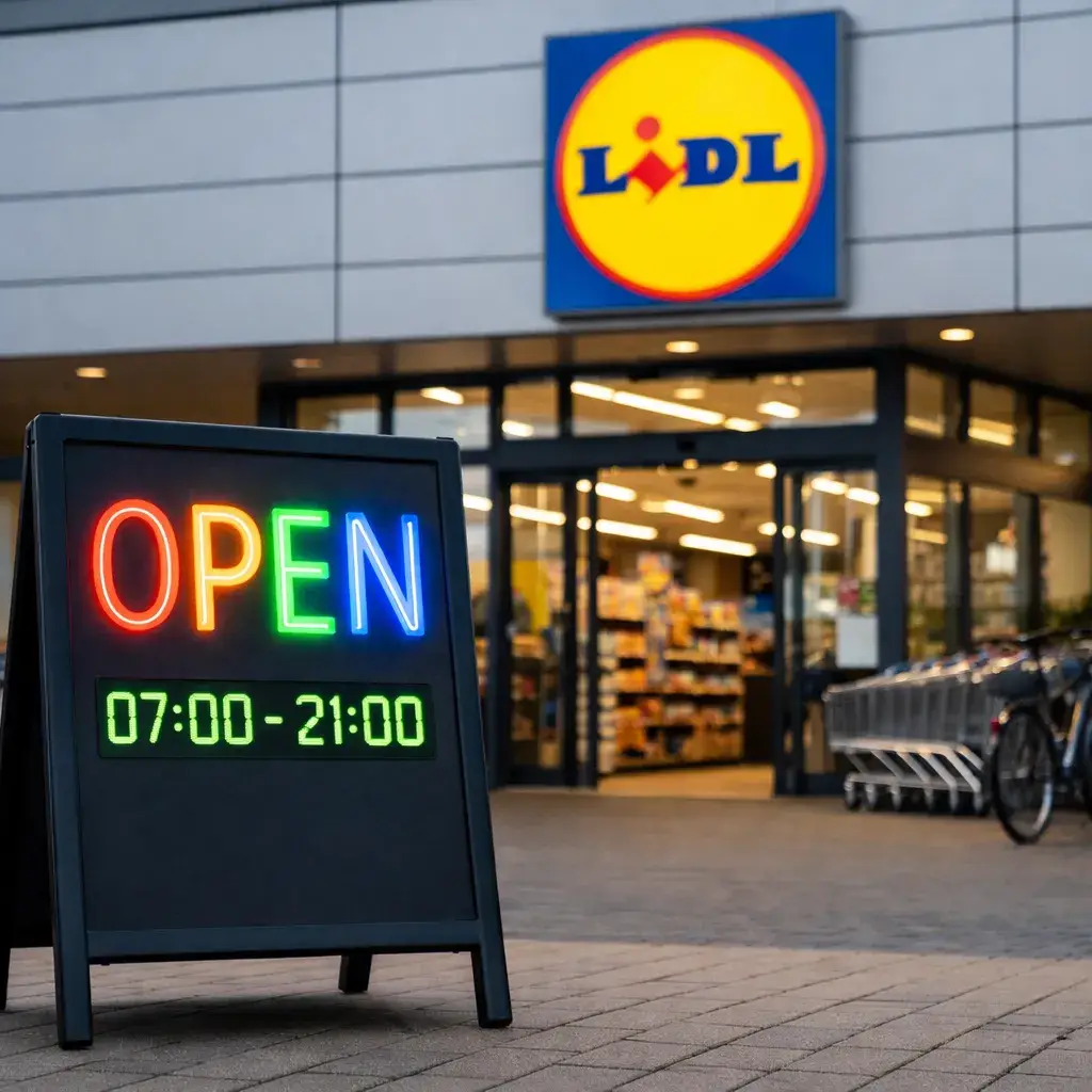 Ingang van een Lidl-supermarkt in Barneveld
