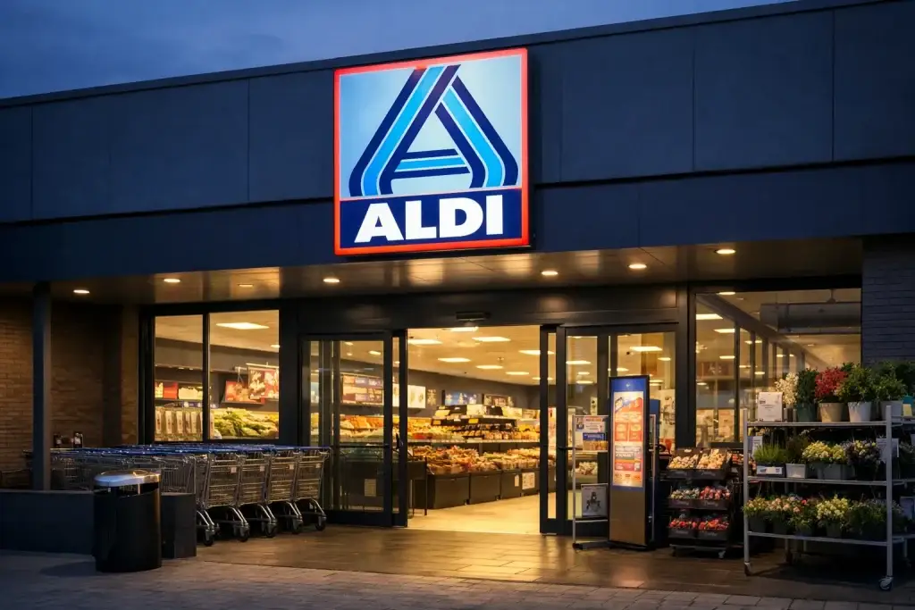Buitenkant van een ALDI in Barneveld